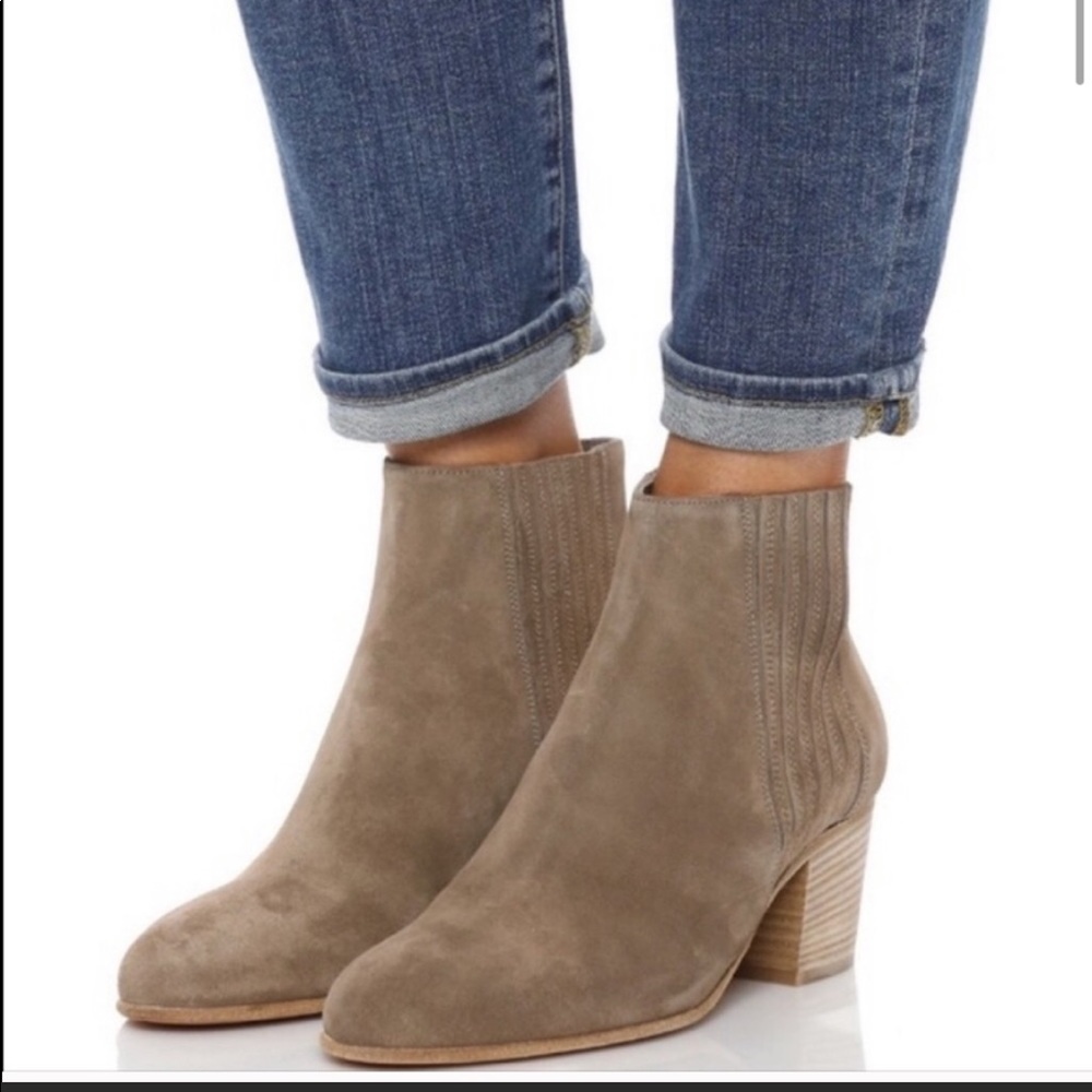 Vince Flint Haider Gored Suede Ankle Boots/Booties